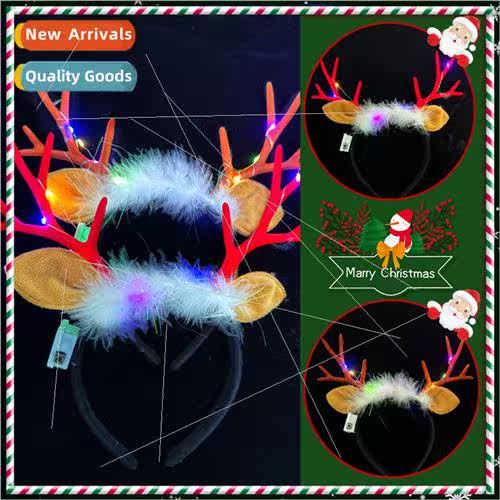 New Christmas glitter hair bands cute childrens hair cards h