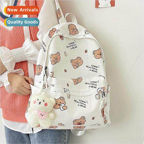 ins cute bear backpack girls student shoulder bag Japanese c