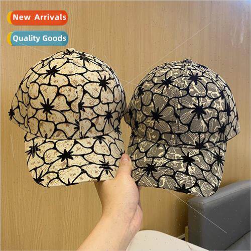 Duck tongue cap children retro flower hundred with baseball