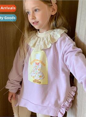 Girls sweater fall 23 new tops children fashionable fashiona