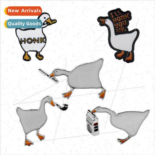 ttle swan series modeling clothing brooch badge cartoon cute