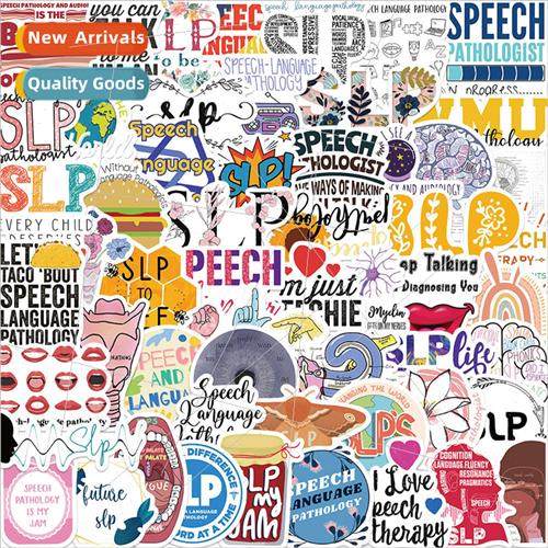 56pcs Speech-Language Pathology SLP Doodle Stickers Can Deco