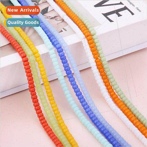 6mm glass glossy barrel beads round beads crystal beads hand