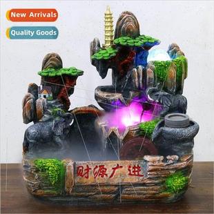 flowing rockery resin fountain wate Prosperity crafts indoor
