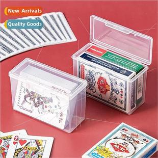 Transparent Organizer Plastic Boxes Gam Playing Ottoman Card