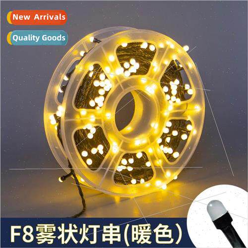 Fog light string F8 round head v8 hexagonal 220v outdoor lig