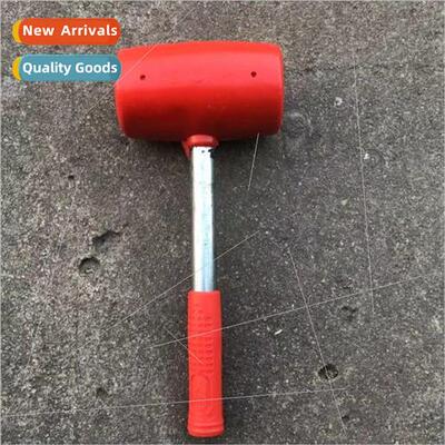 Iron Handle Red Rubber Head Rubber Hammer Shockproof Rubber