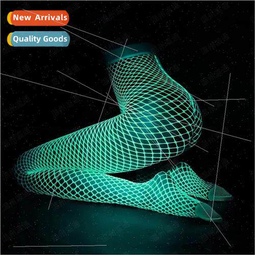 Glow-in-the-dark net stockings sexy luminous pants fishing n