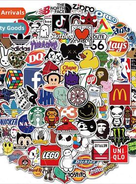 101 stickers waterproof PVC stickers suitcase luggage skateb