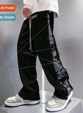 Spring new printed casual mid-waisted pants ins hipster teen