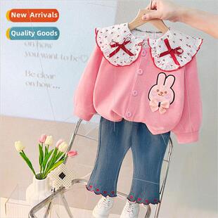 dressy fall cardigan shirt fas baby suit childrens Girls new