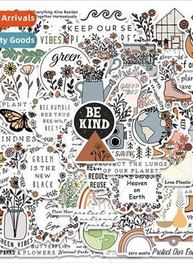 50 new protect the environment English phrase stickers lugga