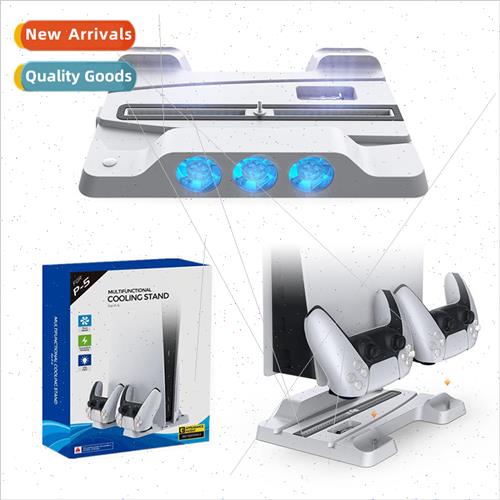 PS5 console multifunctional cooling fan base with blue light