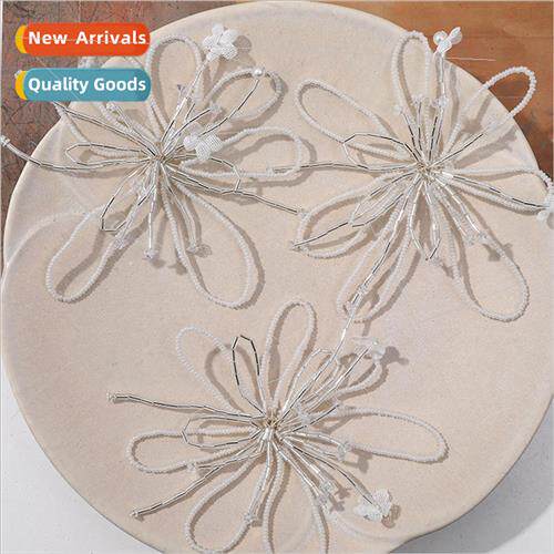 ins Korea imitation pearl large hollow flowers diy handmade