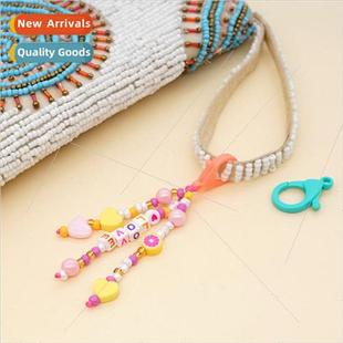 Handmade Domestic Phone Hand Rop Cell Acrylic Beads One Rice