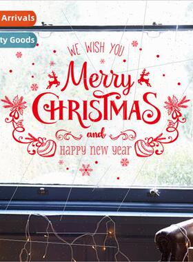 New Christmas decorations holiday atmosphere layout  window