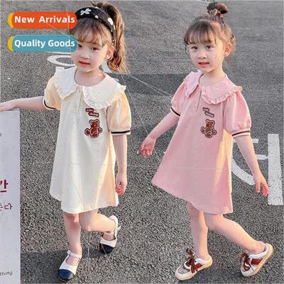 2023 new childrens clothing girls casual dress summer  in sm