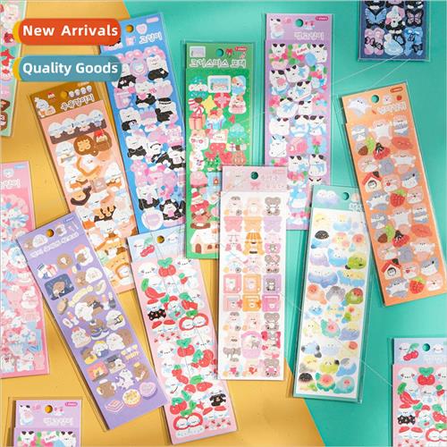 Family pet ensemble handbook stickers pvc waterproof cartoon