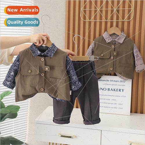 2023 fall new workwear jacket three-piece cool suit 1-5 year