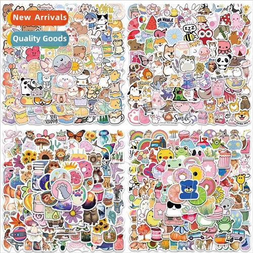 100 small size cartoon VSCO small fresh stickers laptop cell