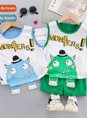 2023 new summer Korean  of childrens boys 0-4 years old dino