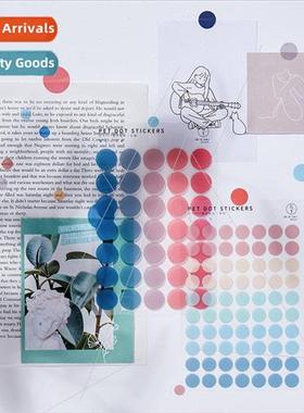 Basic Salt Dots PET Stickers Creative Morandi Polka Dot Labe