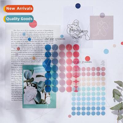 Basic Salt Dots PET Stickers Creative Morandi Polka Dot Labe