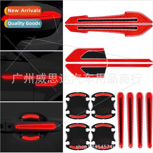 Car Reflective Stickers Carbon Fiber Drip Door Edge Door Bow