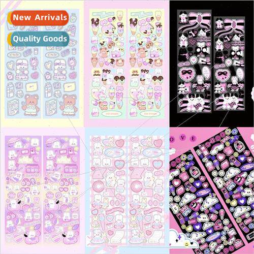 D11 Korea ins beauty stickers laser glitter cute cartoon rab