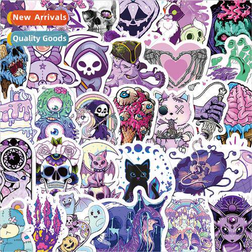 65 Purple Halloween Gothic Horror Graffiti Stickers ggage La