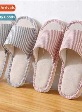 2023 New Pinstripe Foam Bottom Home Shoes Hospitality Slippe