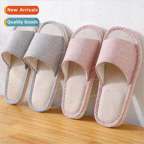 2023 New Pinstripe Foam Bottom Home Shoes Hospitality Slippe