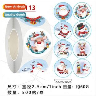 tag Cartoon gift theme stickers Christmas