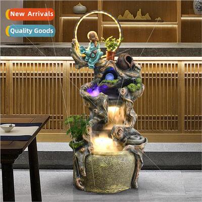 Chinese Zen wigwam rustic running water fountain landscape r