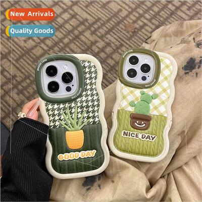 Creative cartoon cactus aloe vera 适用 iPhone 14 stand 15Pro