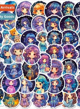 50 Starry ght Girl Stickers New Fantasy Girl Patterns Charac