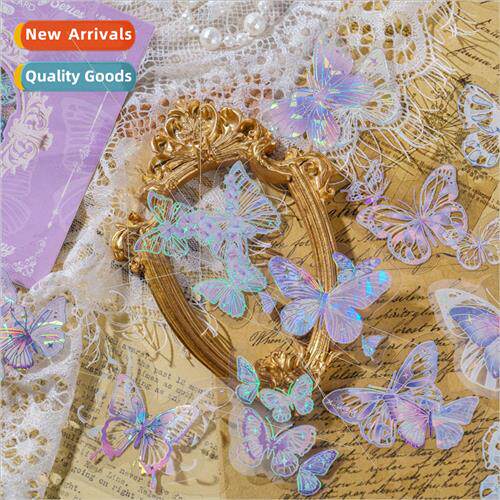 Ice crystal PET sticker pack such as dream butterfly series