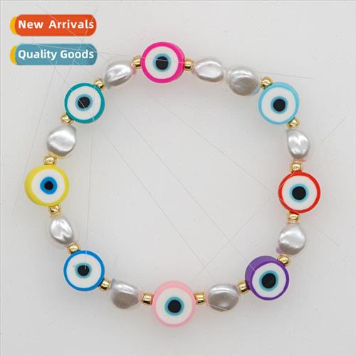 Fashion Bohemian Style Soft Ceramic Eyes Irregular White Fau