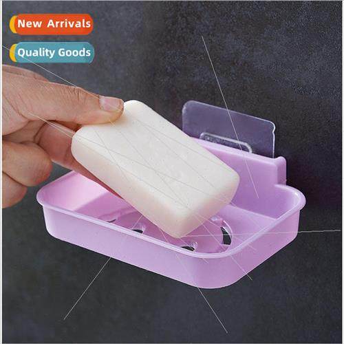 Home Soap Drainage Shelf No Hole Soap Box Cute Smiley Wall M