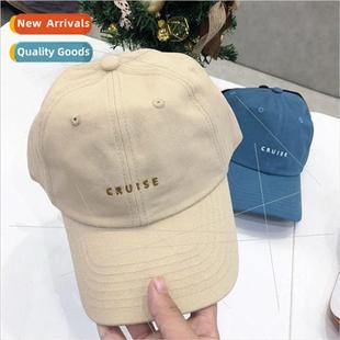 small letters embroidered Ins tongue simple duck cap Korean