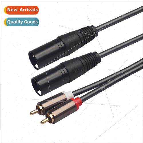 1 meter 5 gold-plated head double lotus RCA male to double c