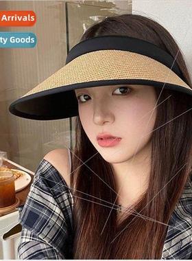 Japan sunscreen hollow top hat female summer sunshade toples