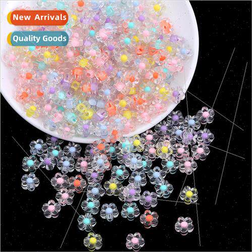 Transparent acrylic plum blossom flower beads in beads hand-