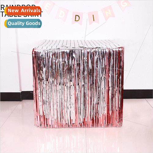 Rain curtain tassel table skirt Birthday party scene decorat