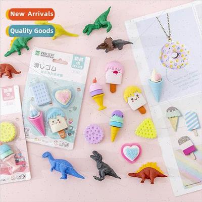 Boxed erasers cute little prizes cartoon animal erasers elem