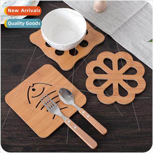 Cute cartoon wooden heat  mat household high temperature tab