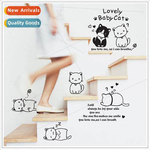 Wall stickers AY9048 cute cat stickers toilet stickers backg
