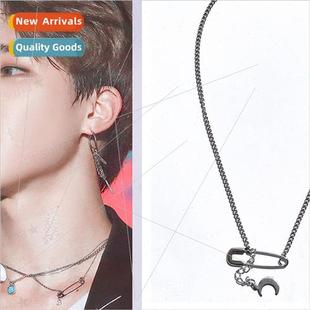 JIMIN Park Min Bulletproof Pin League Necklace Moon Junior
