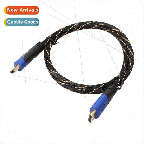 Hdmi Blue Black Tip Slim Cable with Grid Black Gold Model Ma
