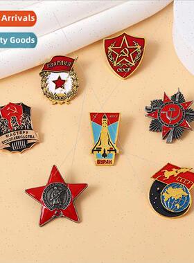 Pentagram creative medallion brooch clothing accessories met